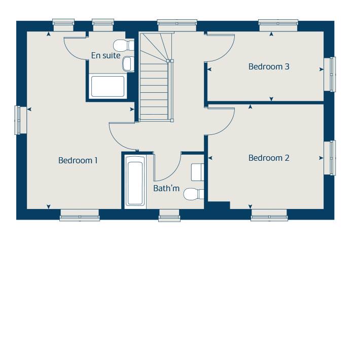 First floor floorplan of The Spruce at Western Gate